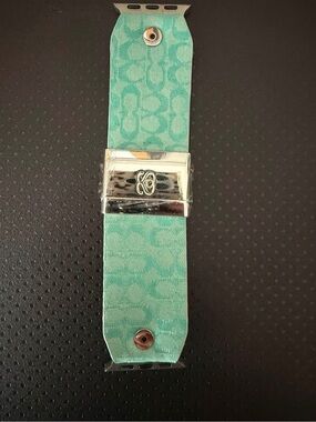 Spark*l Mint Micro Signature Apple Watch Band with Silver Clasp